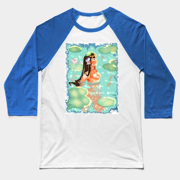 koi girl Baseball T-Shirt by XoXy24